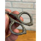 Antique Sterling Silver Sewing Scissors Victorian Ornate