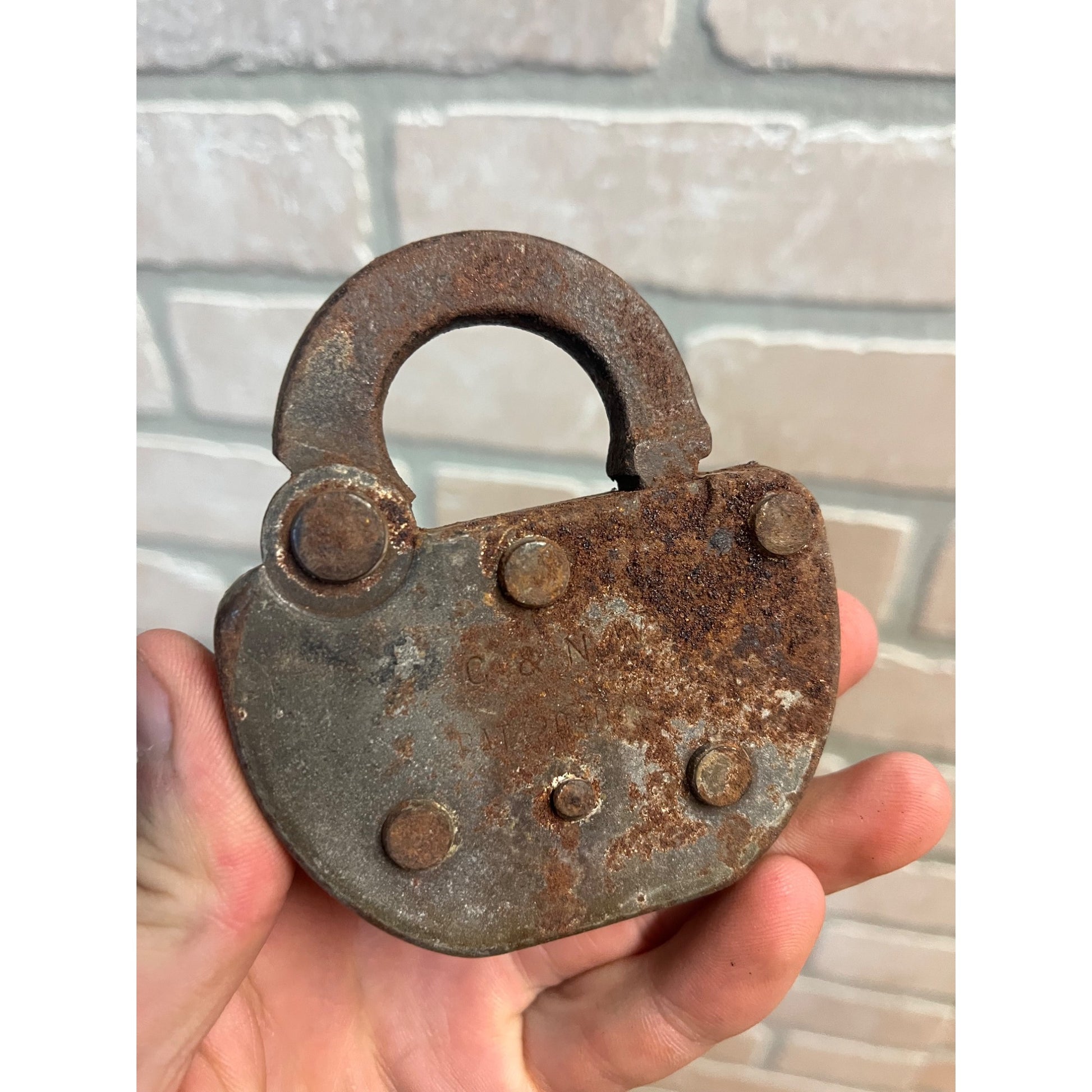 Vintage Adlake "C&NW" (Chicago and Northwestern) Railroad Padlock