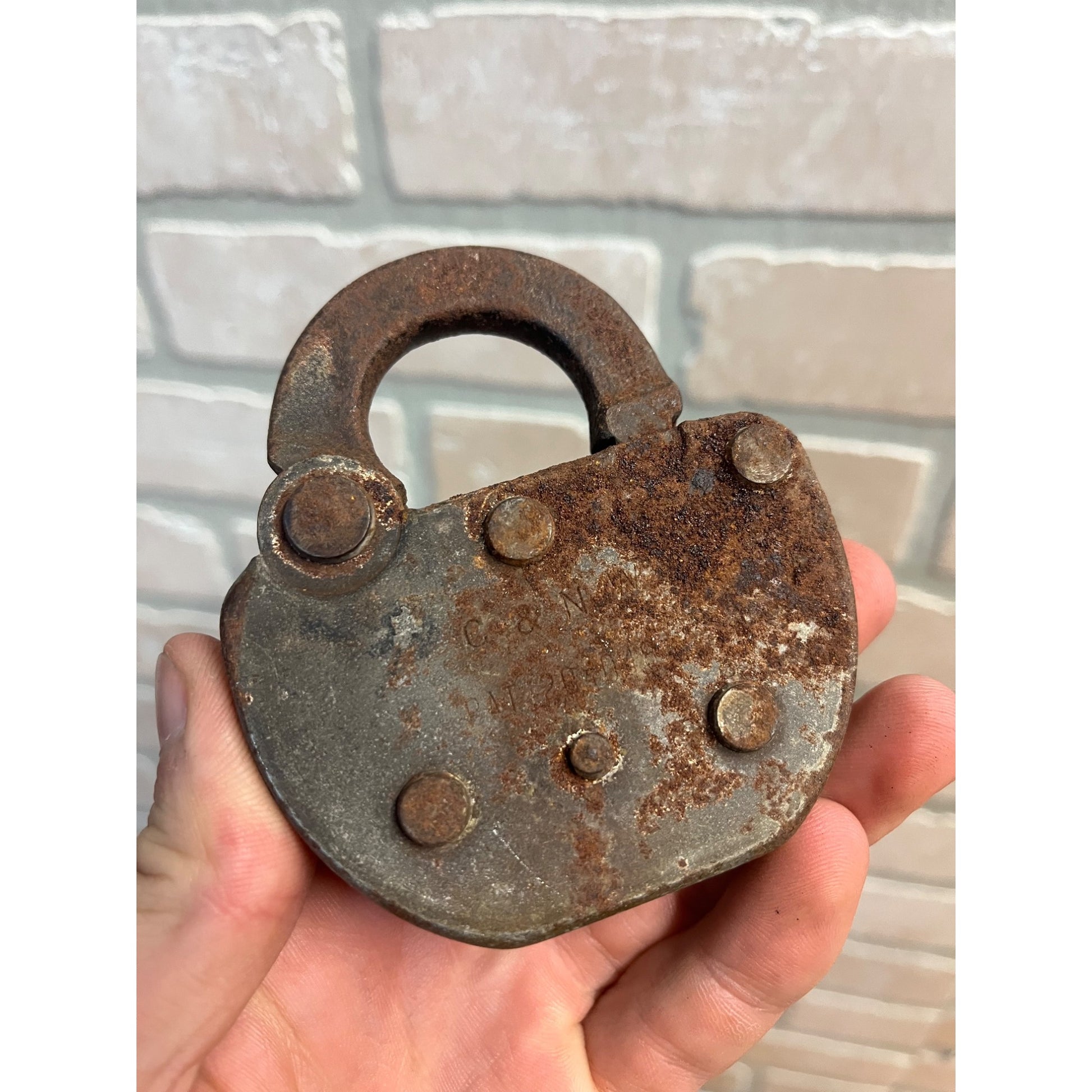 Vintage Adlake "C&NW" (Chicago and Northwestern) Railroad Padlock