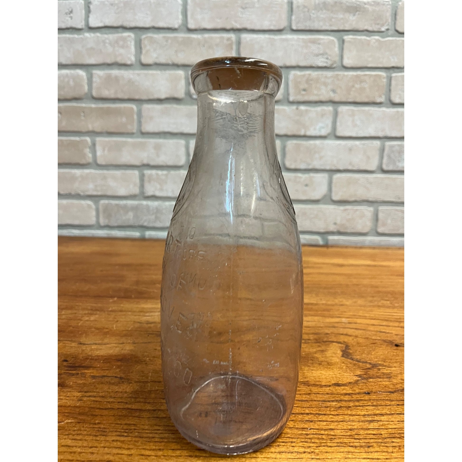 Vintage Quart Milk Bottle Union Grove Creamery Chicago Illinois Dairy