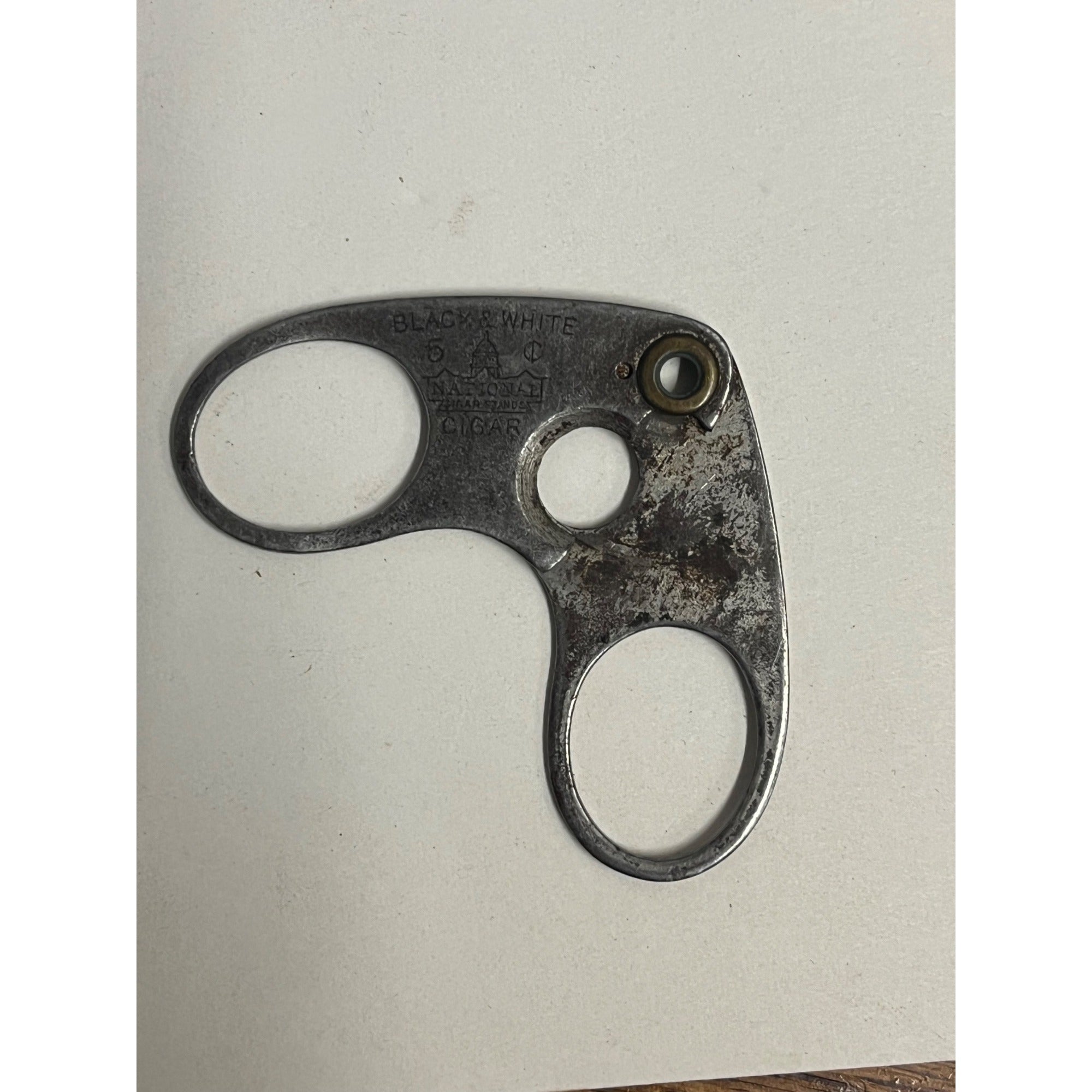1940's BLACK & WHITE National Cigar Stands 5 Cent Cigars Pocket Cigar Cutter
