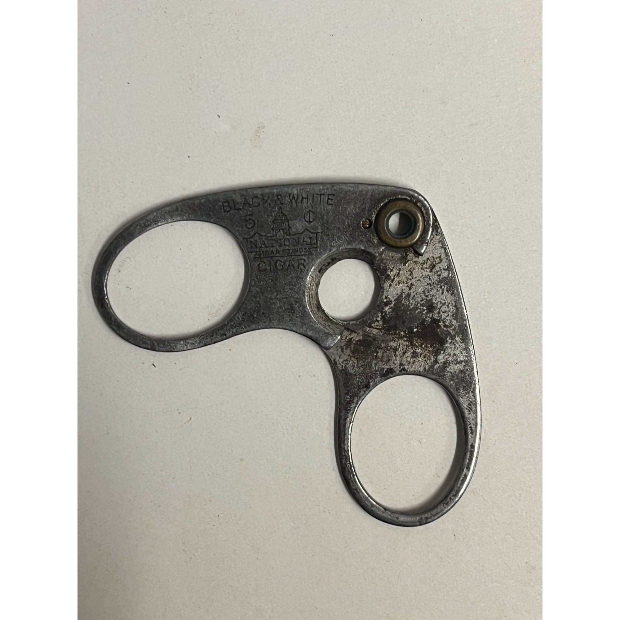 1940's BLACK & WHITE National Cigar Stands 5 Cent Cigars Pocket Cigar Cutter