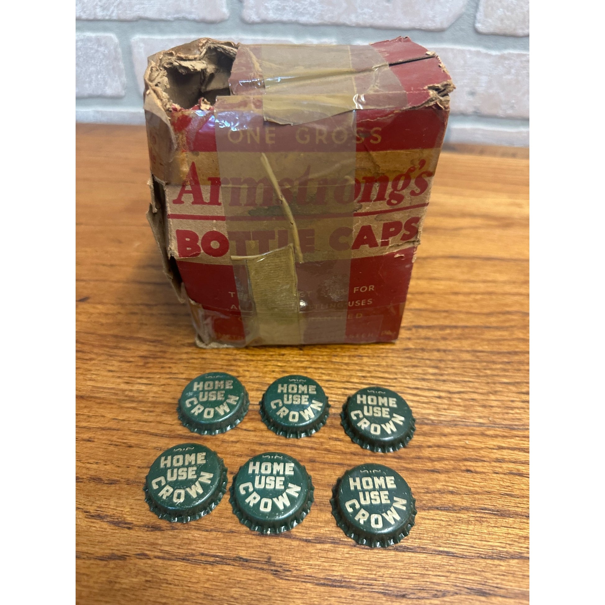 Vintage Box of Armstrong "Home Use Crown" Cork Seal Brewing Bottle Beer Caps