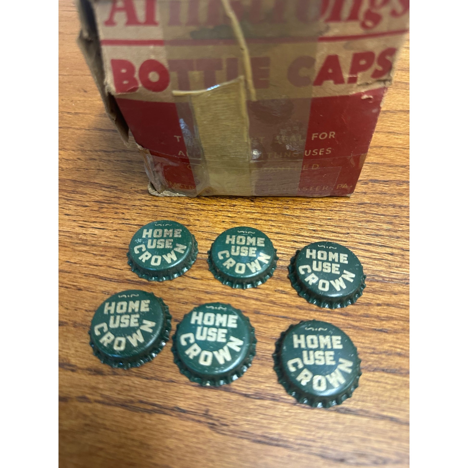 Vintage Box of Armstrong "Home Use Crown" Cork Seal Brewing Bottle Beer Caps