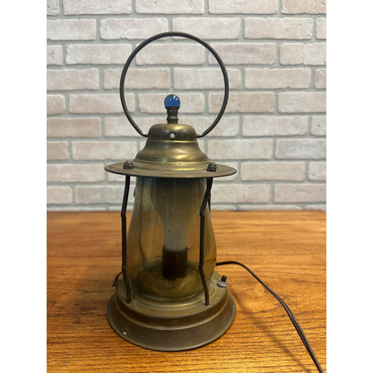 Vintage Nautical Maritime Electric Brass Lantern Light Lamp