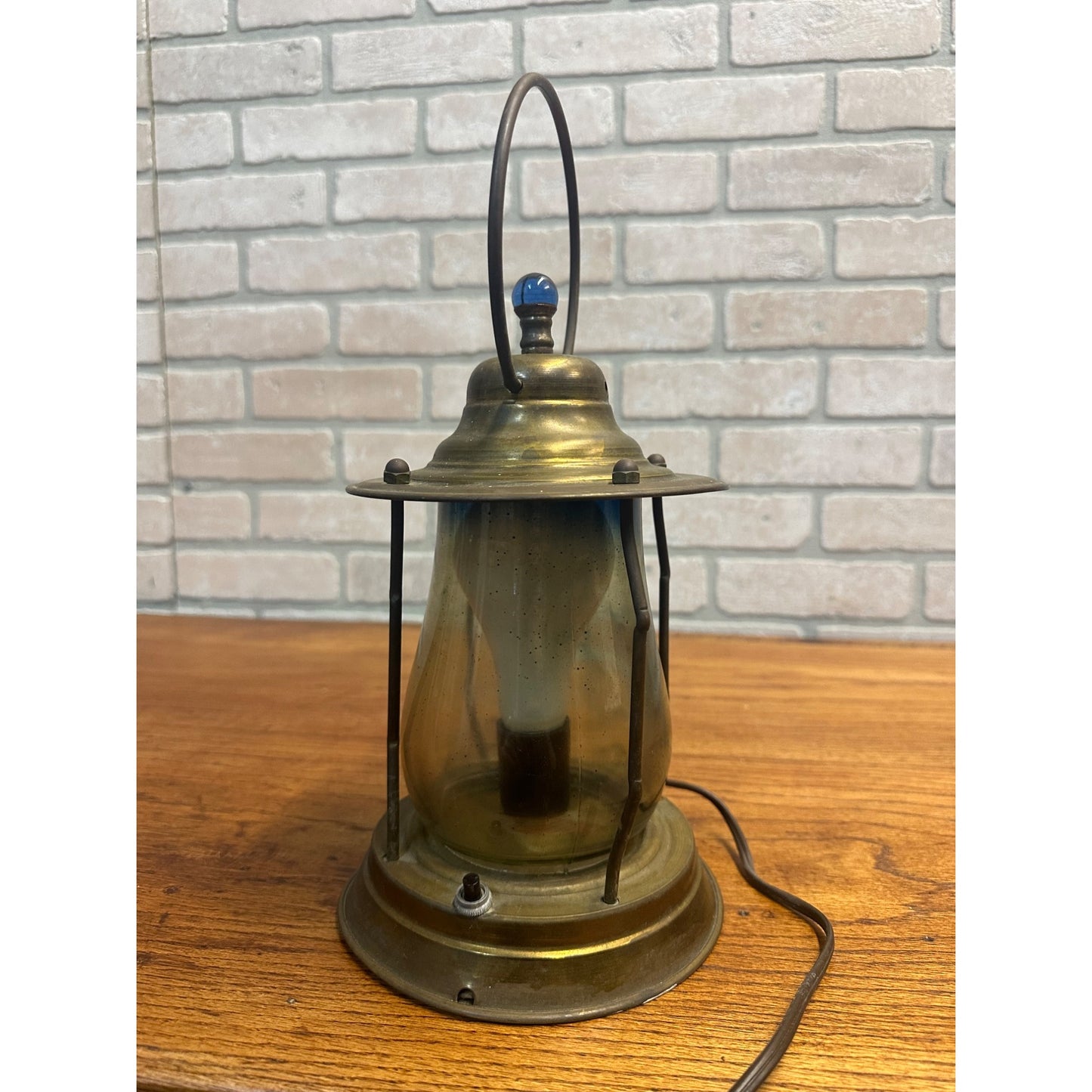 Vintage Nautical Maritime Electric Brass Lantern Light Lamp