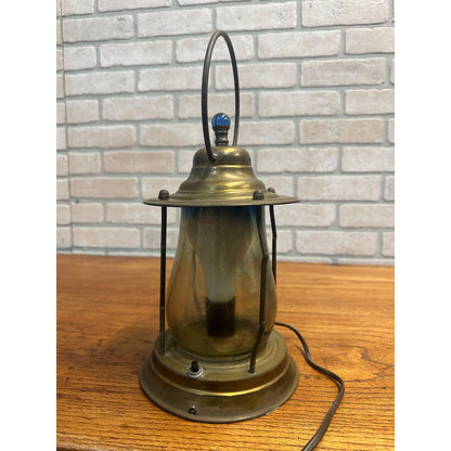 Vintage Nautical Maritime Electric Brass Lantern Light Lamp