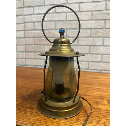 Vintage Nautical Maritime Electric Brass Lantern Light Lamp