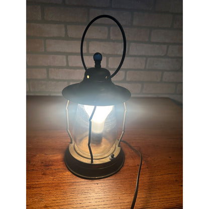 Vintage Nautical Maritime Electric Brass Lantern Light Lamp