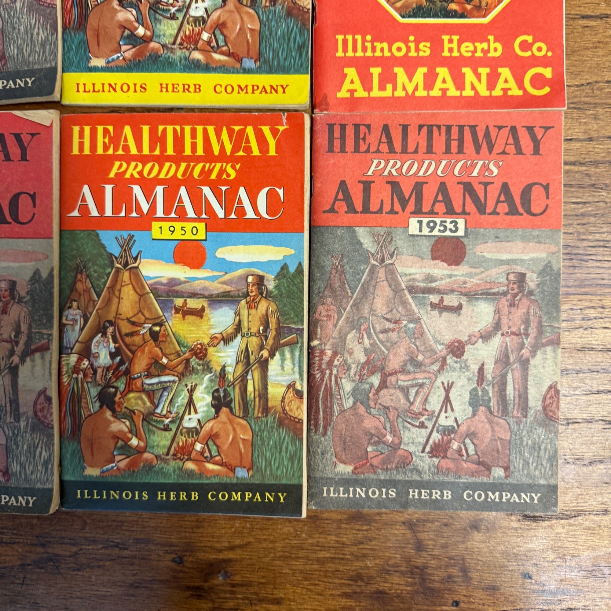 Vintage 1940s-50s Healthway Products Almanacs Advertising Illinois Herb Co