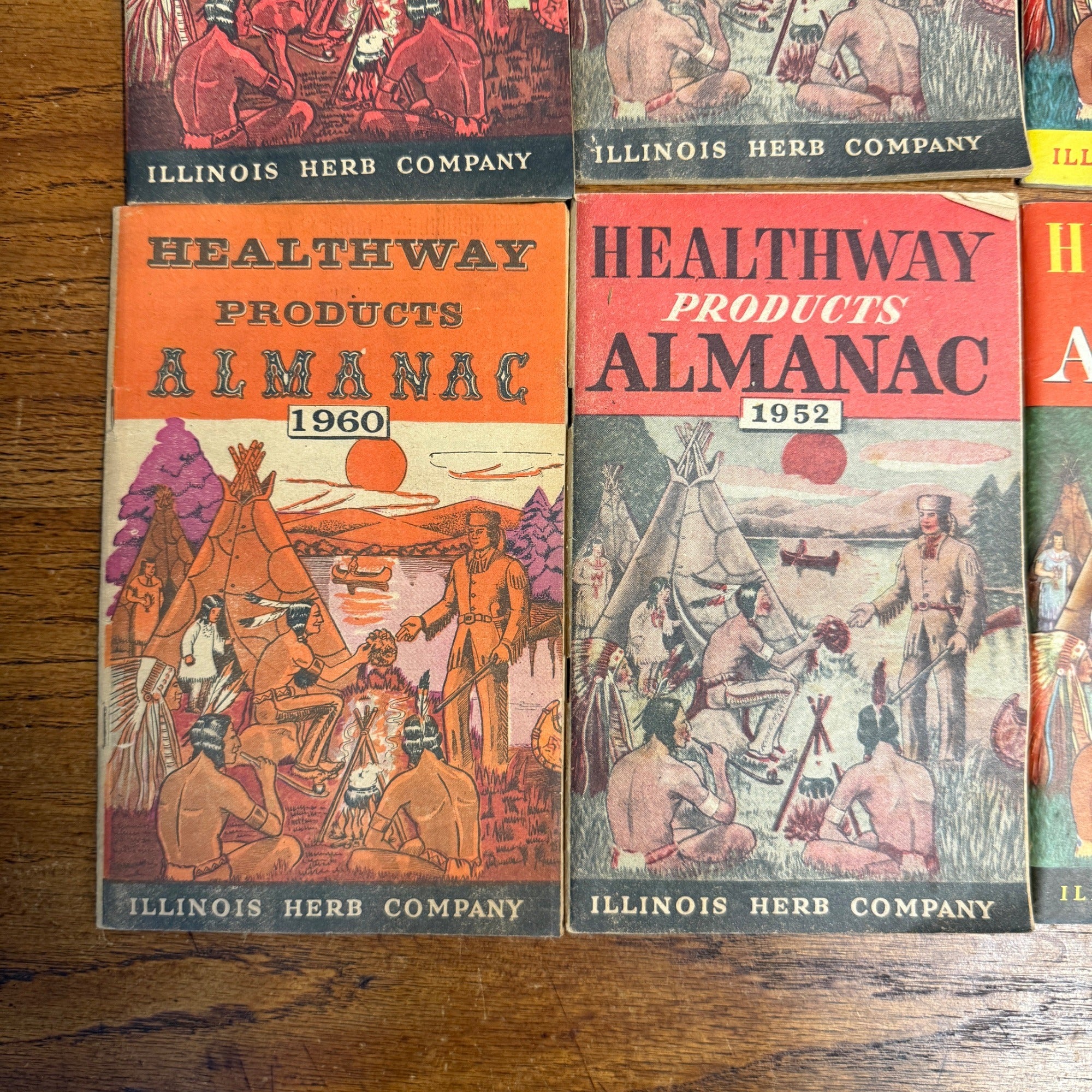 Vintage 1940s-50s Healthway Products Almanacs Advertising Illinois Herb Co