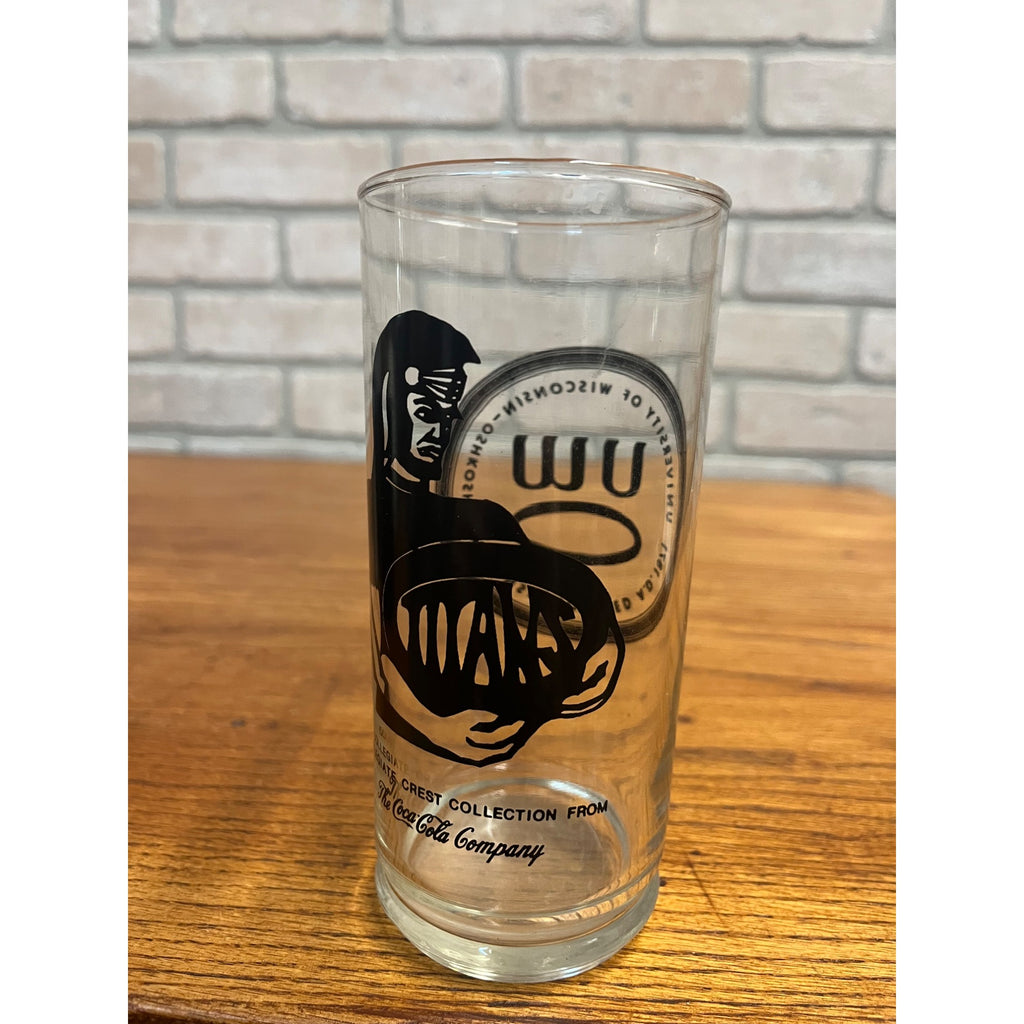 UWO Oshkosh Wisconsin Titans Collegiate Crest Collection Glass Coca Cola Coke