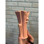 Genuine Vintage 1940s McCoy Pink Leaves and Berries Vase with Maker’s Mark