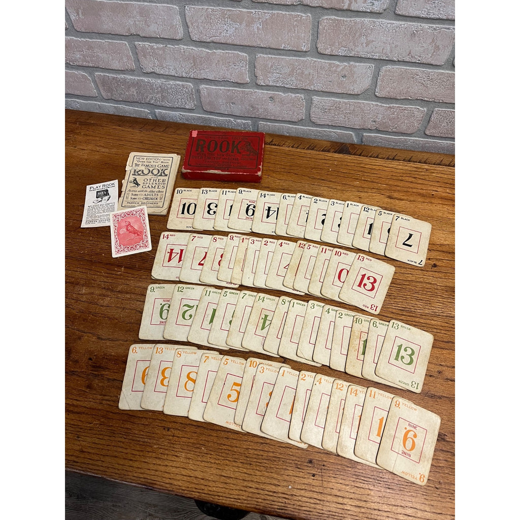 Antique c1918 Dixie Rook Card Game w/ Original Box - Parker Brothers
