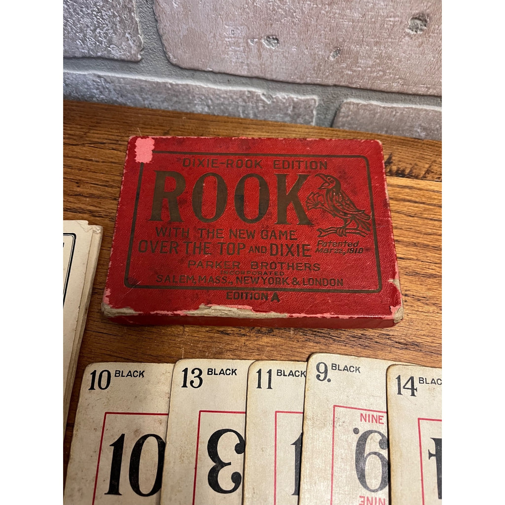 Antique c1918 Dixie Rook Card Game w/ Original Box - Parker Brothers