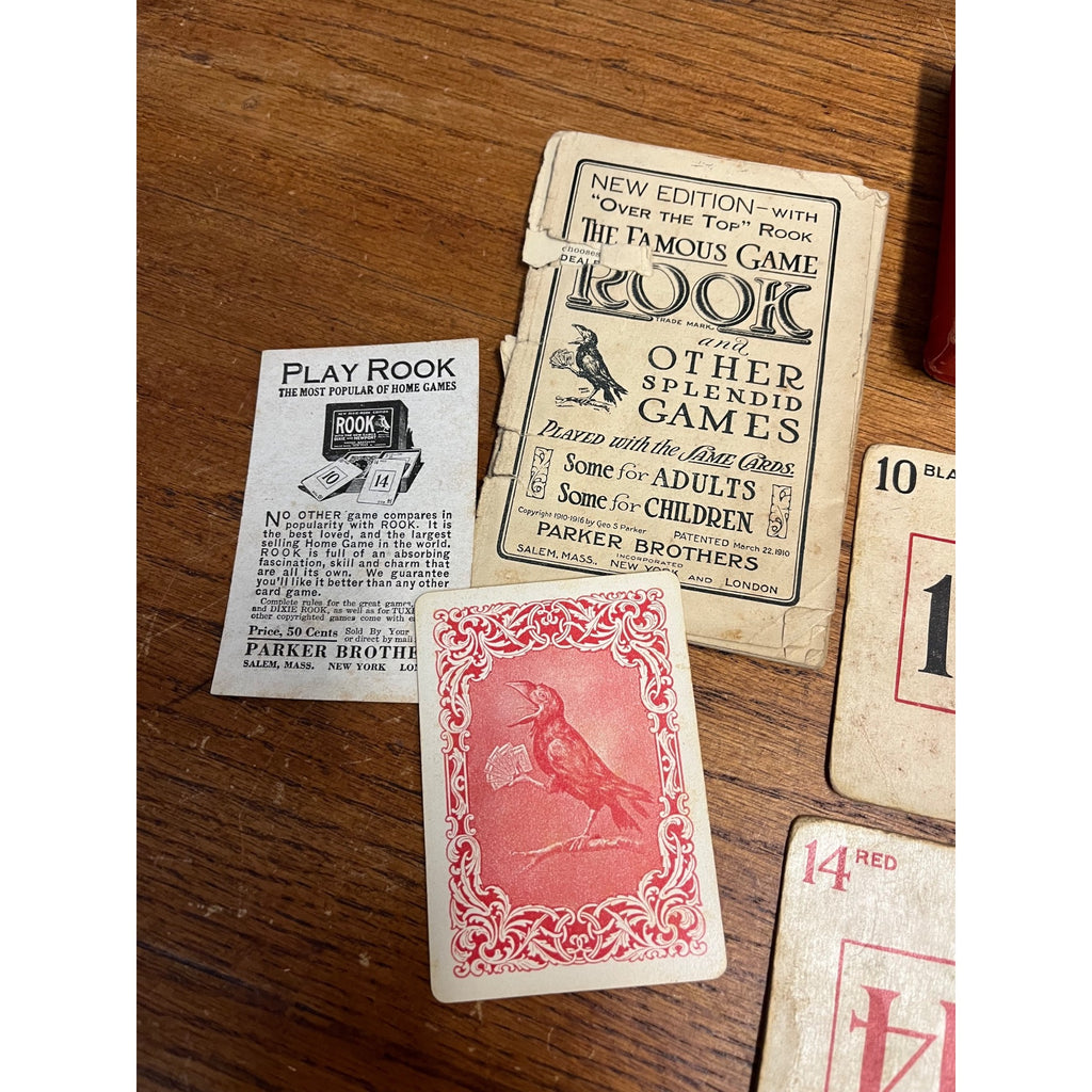 Antique c1918 Dixie Rook Card Game w/ Original Box - Parker Brothers