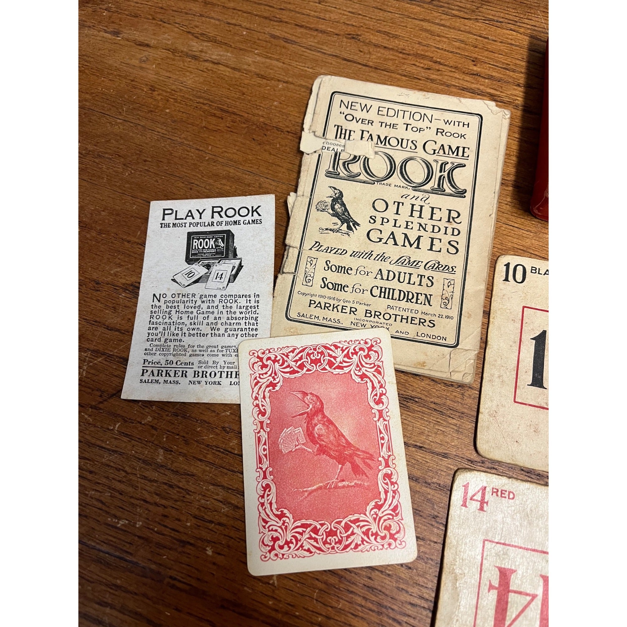Antique c1918 Dixie Rook Card Game w/ Original Box - Parker Brothers