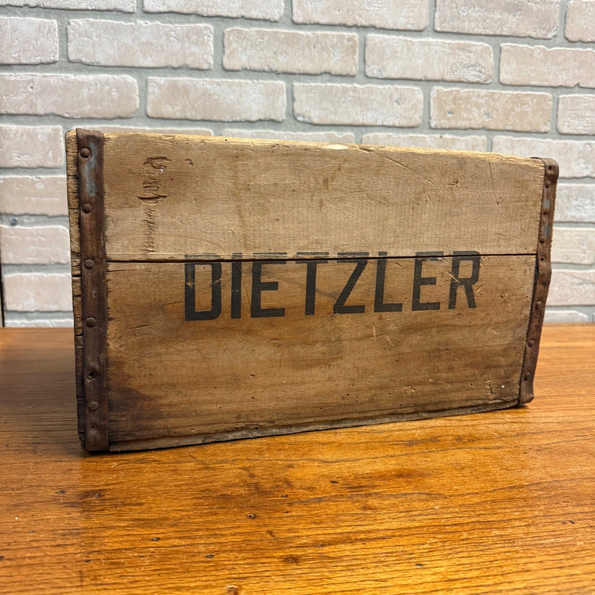Theo Dietzler Hartford, Wisconsin Vintage Wood Crate Advertising Soda