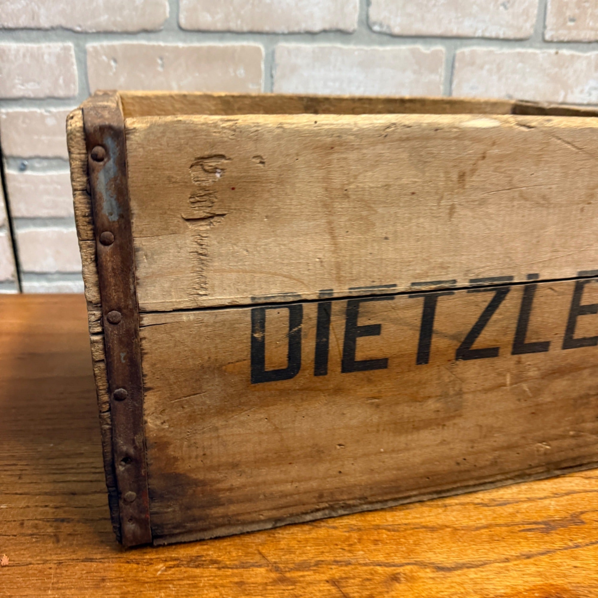 Theo Dietzler Hartford, Wisconsin Vintage Wood Crate Advertising Soda