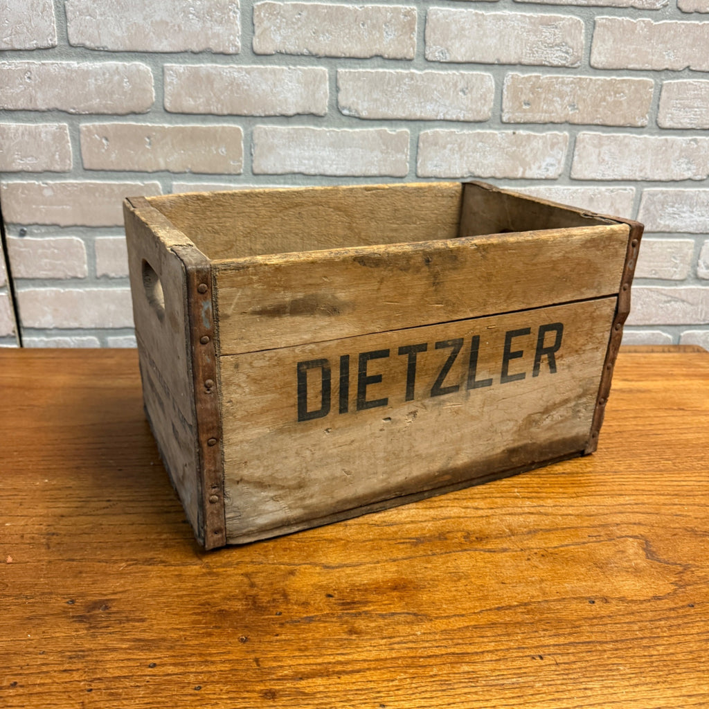 Theo Dietzler Hartford, Wisconsin Vintage Wood Crate Advertising Soda