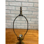 Antique Art Nouveau Bronze Table Lamp Flower Pedal Leaf Works