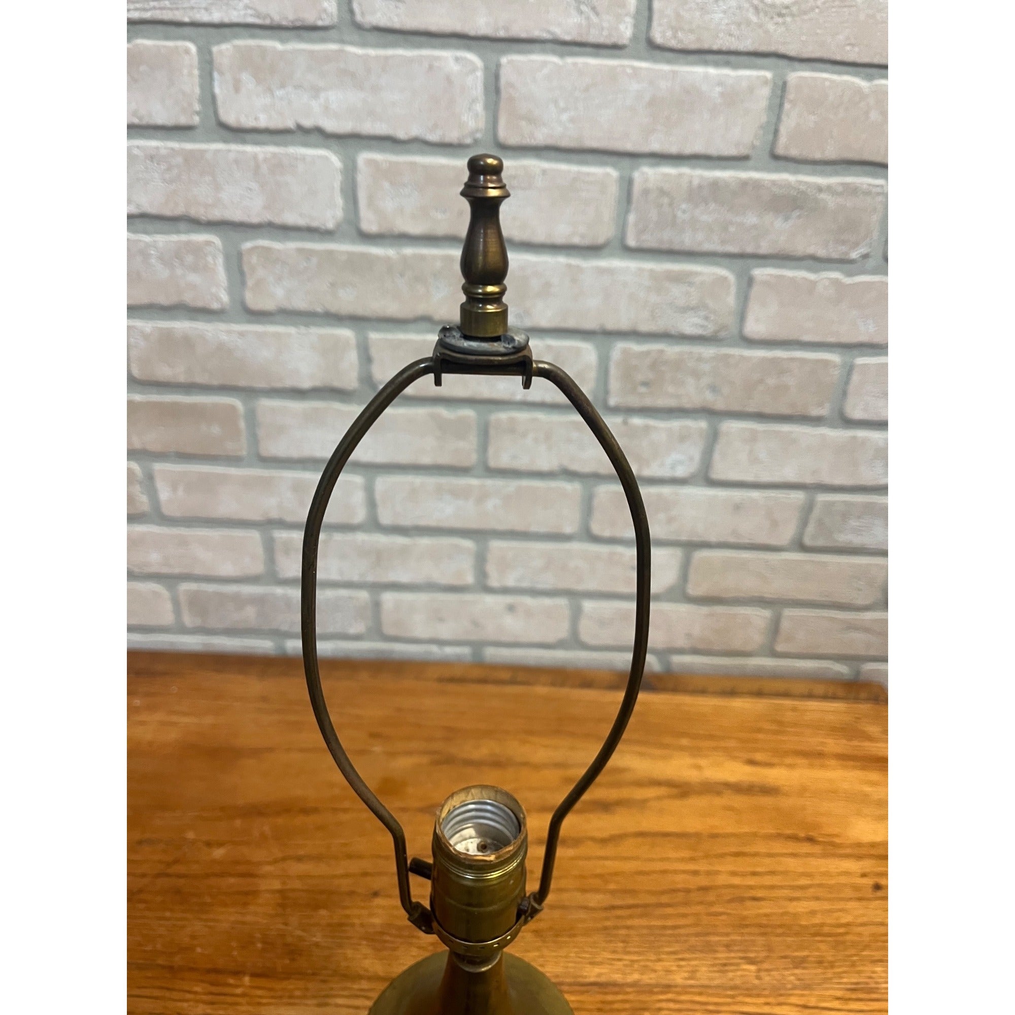 Antique Art Nouveau Bronze Table Lamp Flower Pedal Leaf Works