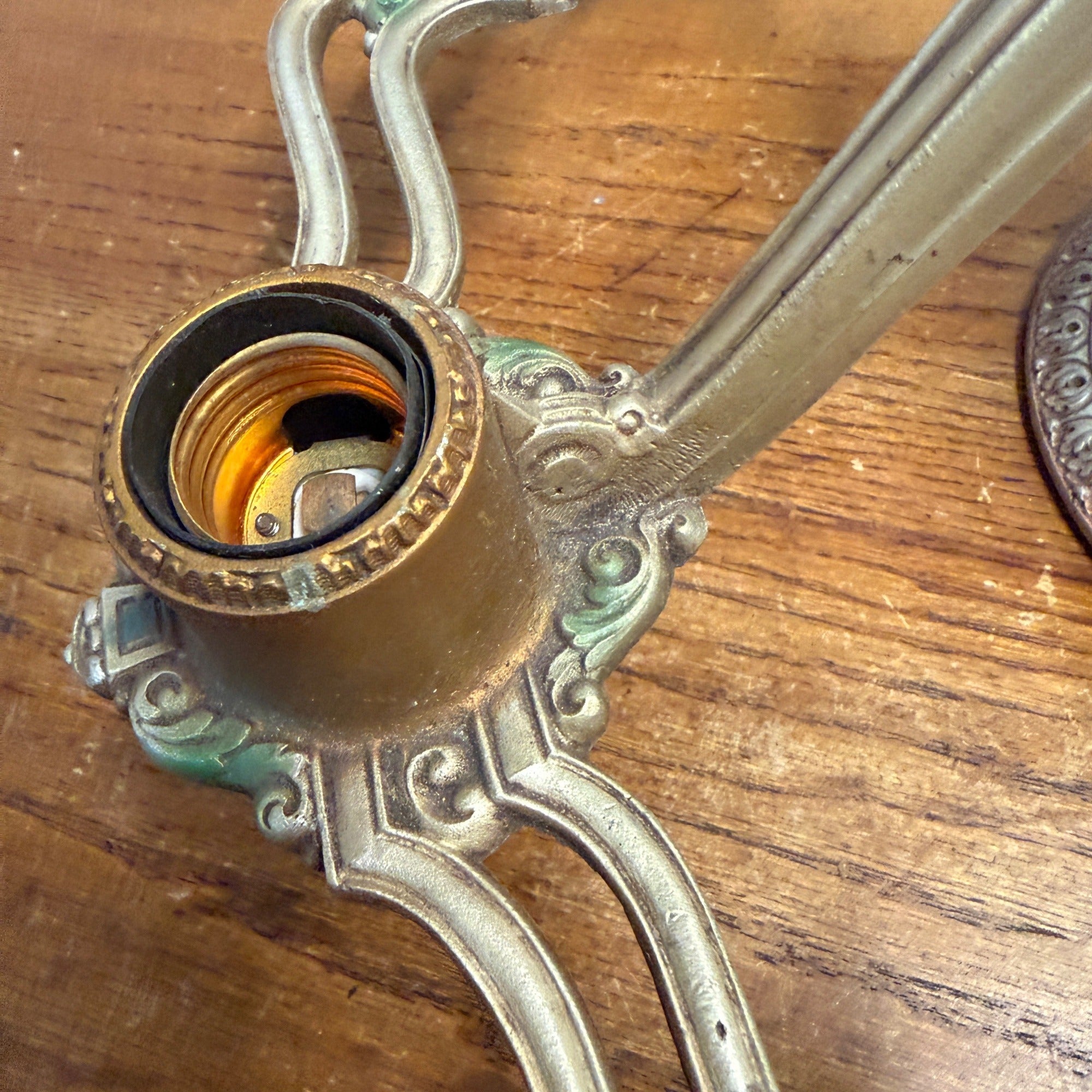 Antique Art Nouveau Victorian Ceiling Light Fixture Chandelier 5-Bulb Riddle Co.