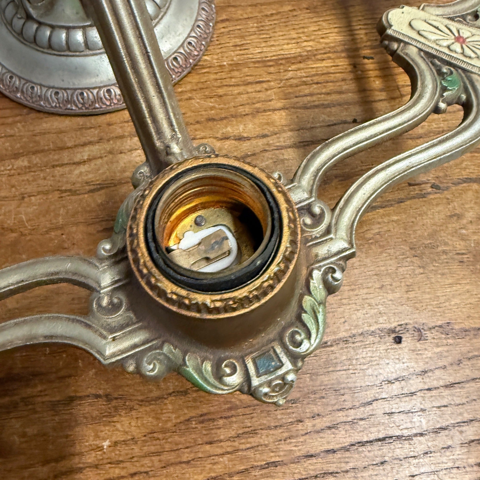 Antique Art Nouveau Victorian Ceiling Light Fixture Chandelier 5-Bulb Riddle Co.