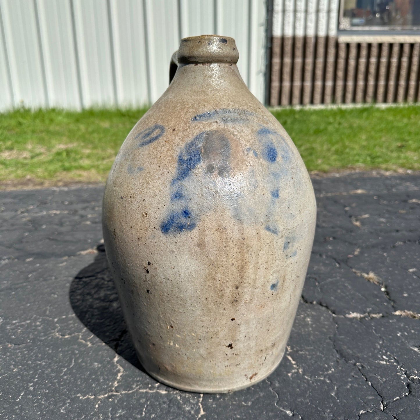 Antique Maxfield Milwaukee Wisconsin Stoneware Jug  Salt Glaze