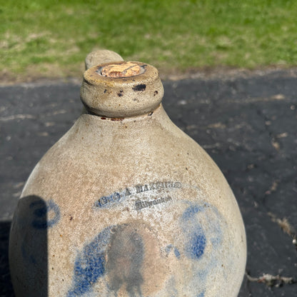 Antique Maxfield Milwaukee Wisconsin Stoneware Jug  Salt Glaze