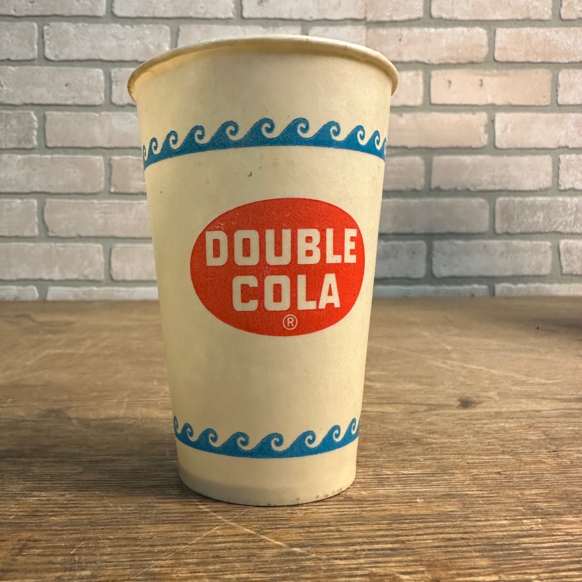 Vintage Double Cola 4-1/2" Paper Wax Promotional Soda Cup