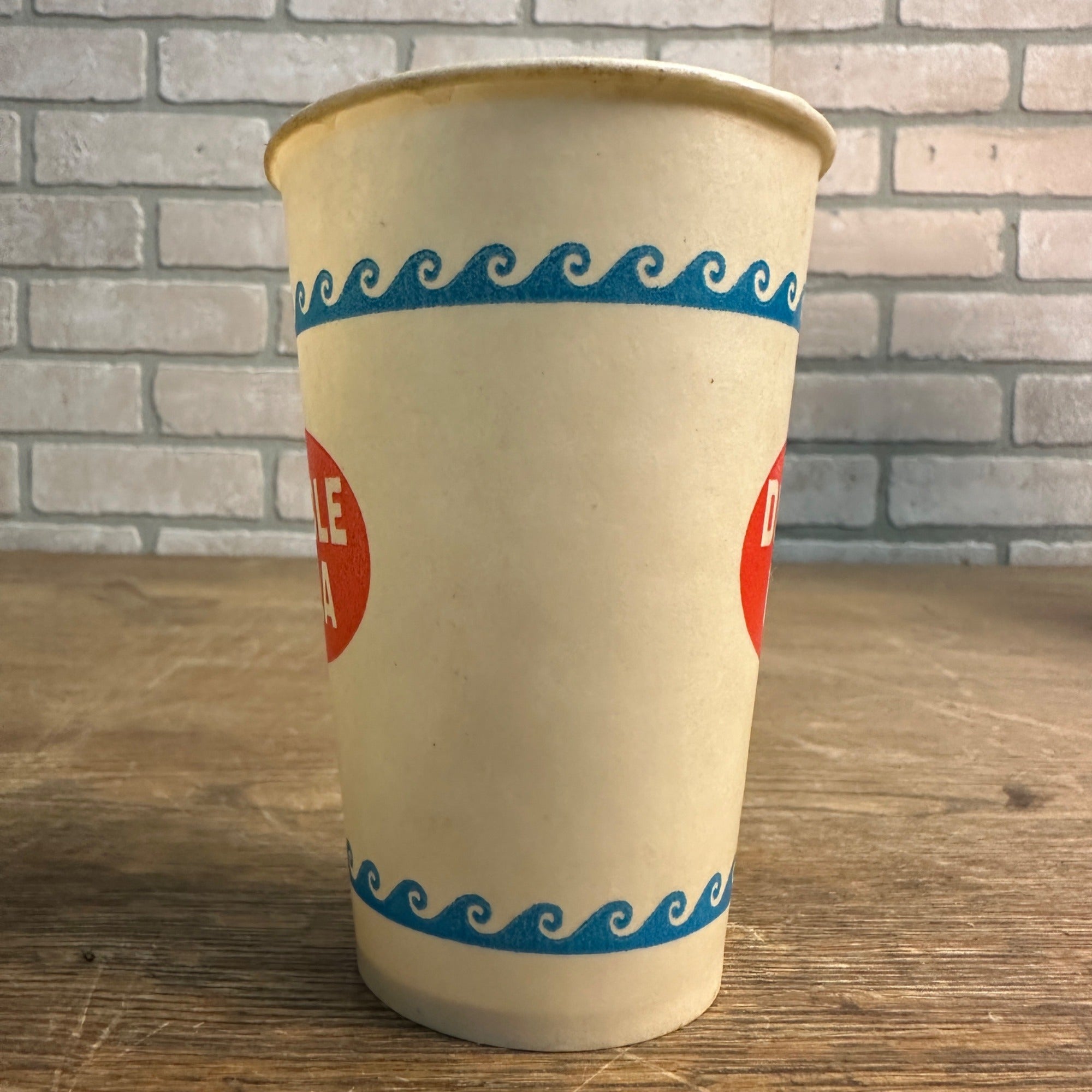 Vintage Double Cola 4-1/2" Paper Wax Promotional Soda Cup