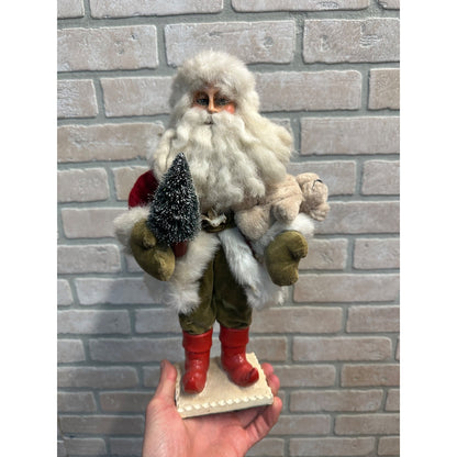 2002 ESC Trading Paul Gordon "Santa with Teddy Bear" Resin Christmas Figurine