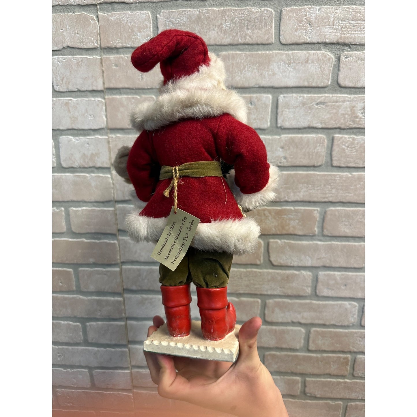 2002 ESC Trading Paul Gordon "Santa with Teddy Bear" Resin Christmas Figurine