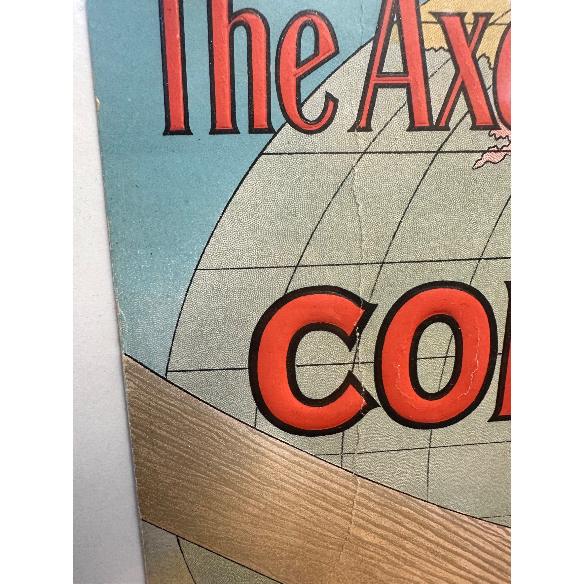 Original Vintage Collins Axes Advertising Litho Cardboard Hanging Sign