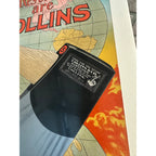 Original Vintage Collins Axes Advertising Litho Cardboard Hanging Sign