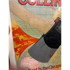Original Vintage Collins Axes Advertising Litho Cardboard Hanging Sign