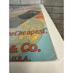 Original Vintage Collins Axes Advertising Litho Cardboard Hanging Sign