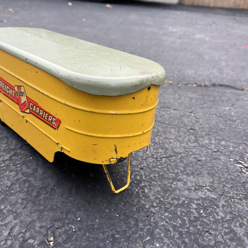 Vintage Buddy L Van Freight Carriers Semi Truck Trailer ONLY Pressed Steel Toy