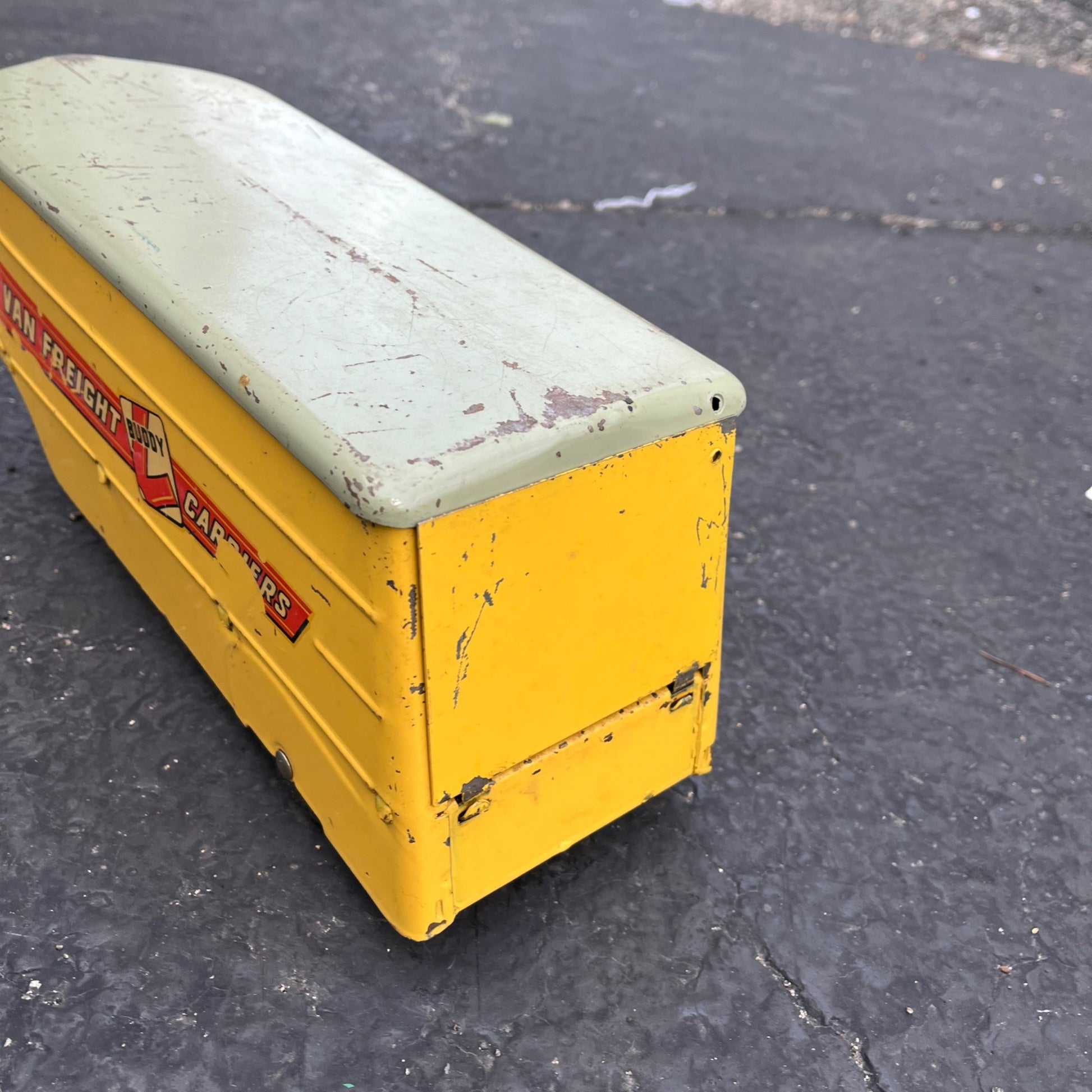 Vintage Buddy L Van Freight Carriers Semi Truck Trailer ONLY Pressed Steel Toy