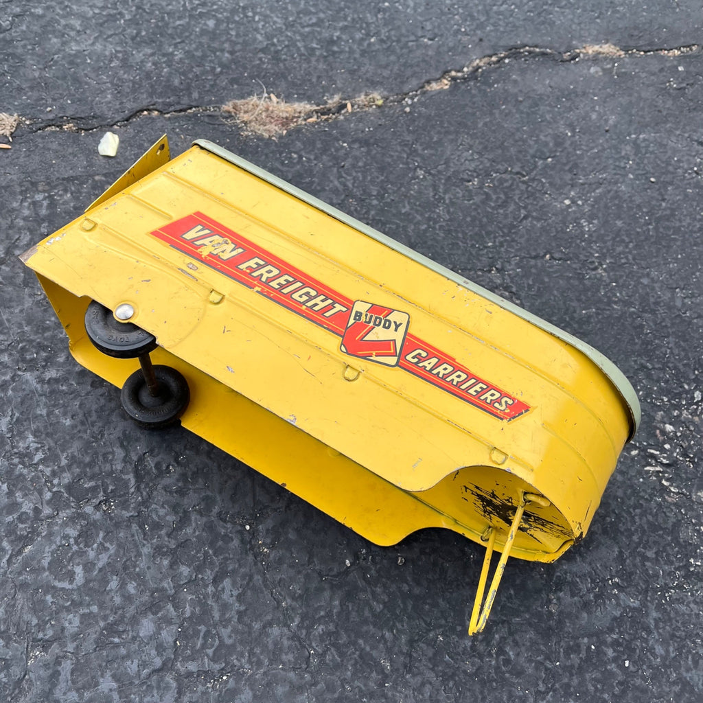 Vintage Buddy L Van Freight Carriers Semi Truck Trailer ONLY Pressed Steel Toy