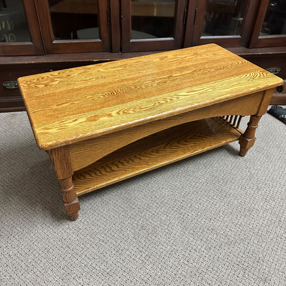 Vintage Oak Wooden Coffee Table