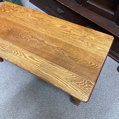 Vintage Oak Wooden Coffee Table