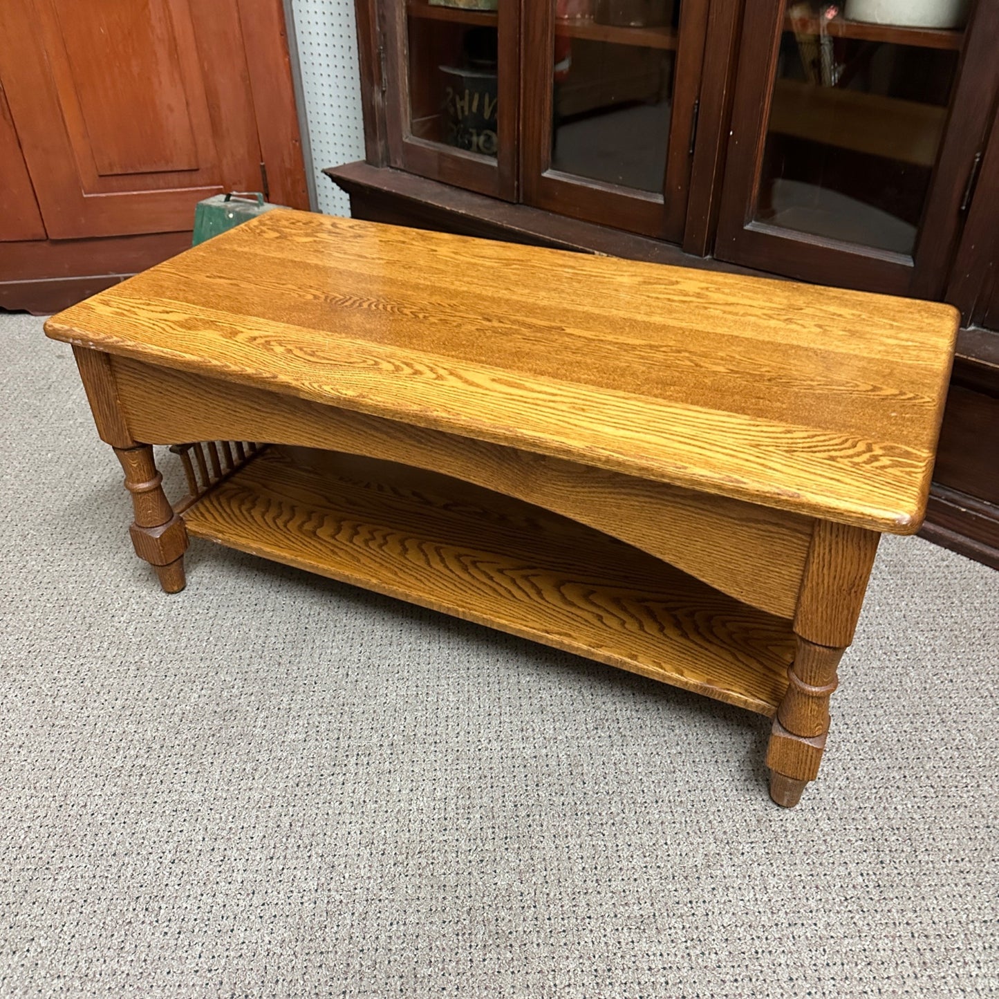 Vintage Oak Wooden Coffee Table