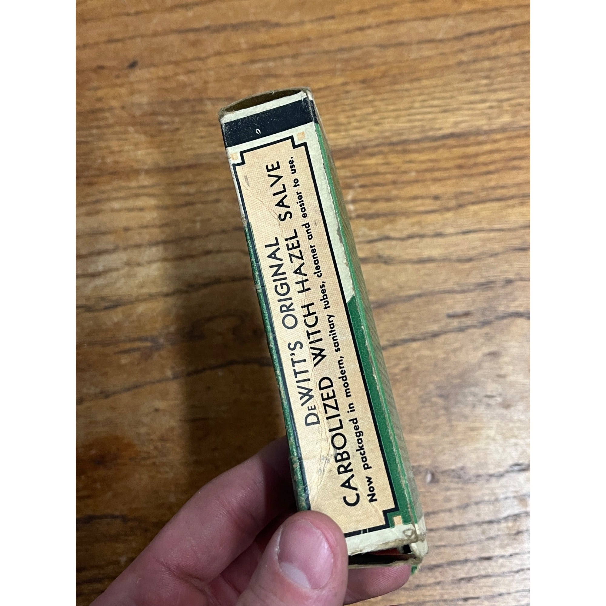 Vintage Dewitt Witch Hazel Salve Tube Pharmacy Apothecary Decor Quack