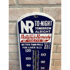 RARE Antique Nature's Remedy Liver Medicine Porcelain Thermometer Advertising