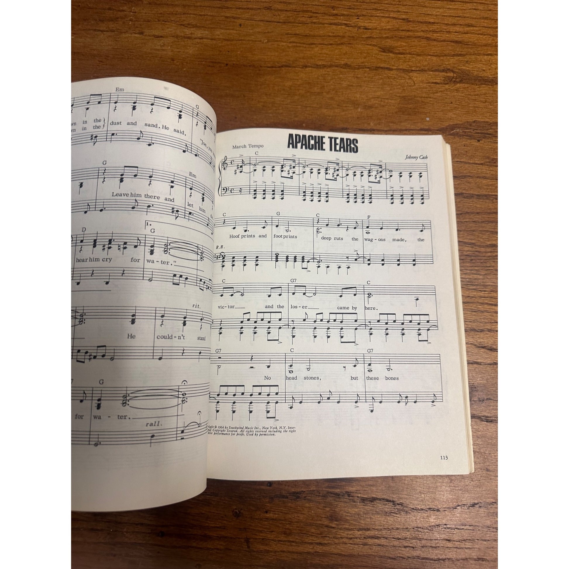SONGS OF JOHNNY CASH 1970 First Edition Sheet Music Song Book w/History Photos