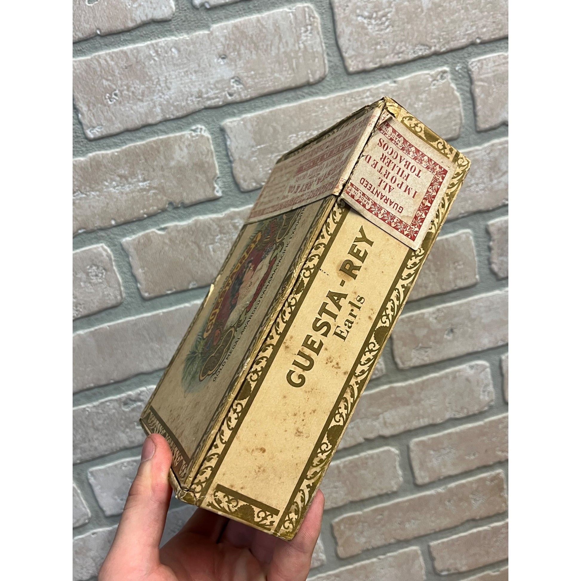 Vintage Guesta Rey Cigar Box Pressed Cardboard Advertising Panama Pacific Expo