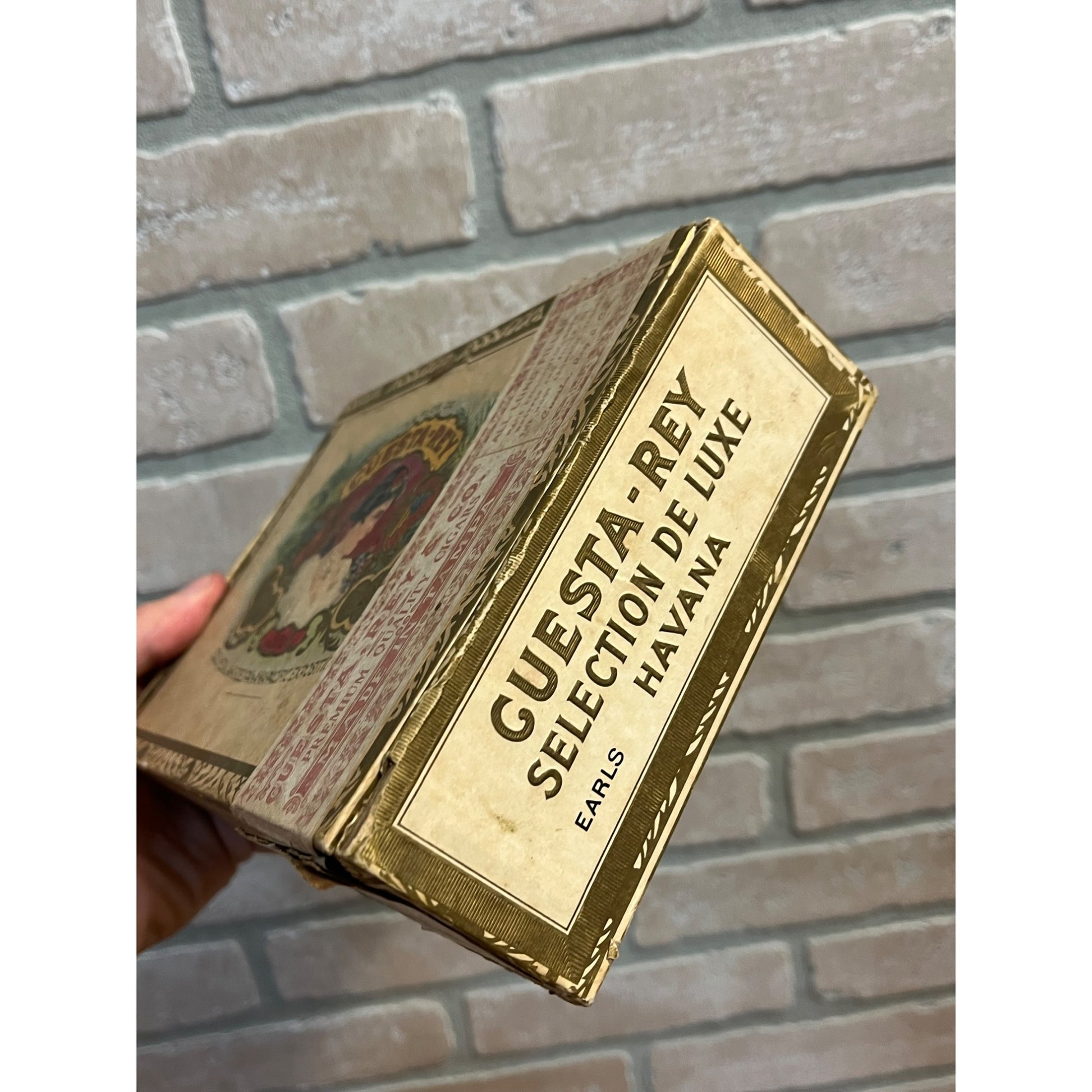Vintage Guesta Rey Cigar Box Pressed Cardboard Advertising Panama Pacific Expo