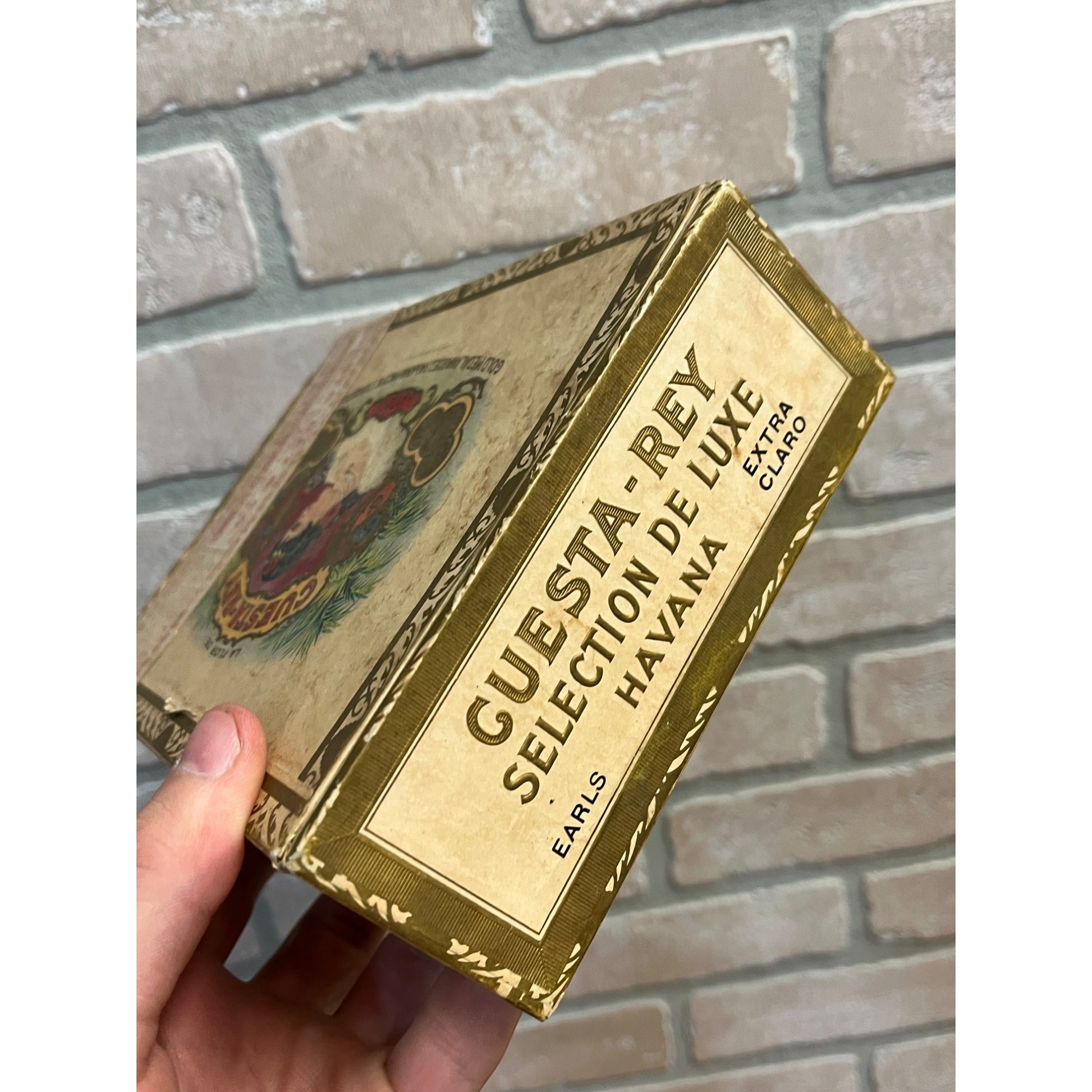 Vintage Guesta Rey Cigar Box Pressed Cardboard Advertising Panama Pacific Expo